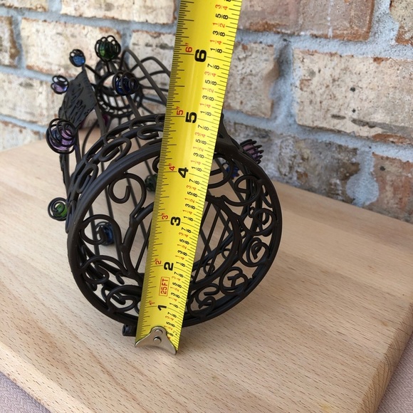 Whimsy Collection Wine Bottle Cork Cage Holder / Display With Colorful beads 14” - Picture 13 of 16